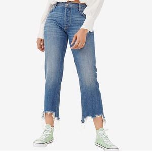 We the Free Maggie Ripped Crop Straight Leg Jeans